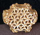 Ring, Gold; cast, engraved, granulation