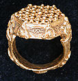 Ring, Gold; cast, engraved, granulation