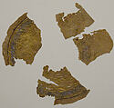 Fragments of a Non-Illustrated Single Work, Ink, opaque watercolor, and gold on paper