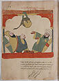 "The Ascetic and his Guest with the Mouse Steal the Ascetic's Food", Folio from a Kalila wa Dimna, Ink and opaque watercolor on paper