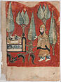 "The Ascetic Finds his Son Alive in his Crib", Folio from a Kalila wa Dimna, Ink and opaque watercolor on paper