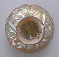 Vase with Molded Diamond Pattern, Glass, colorless; mold blown