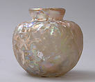 Vase with Molded Diamond Pattern, Glass, colorless; mold blown