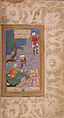 Bustan (Orchard) of Sa'di, Sa&#39;di (Iranian, Shiraz ca. 1213–1291 Shiraz), Ink, opaque watercolor, and gold on paper; leather