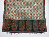 Shawl of Joined Fragments, Wool; twill weave and double interlocking twill tapestry weave