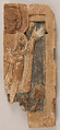 Fragmentary Carved Panel with a Saint, Wood; carved, originally painted