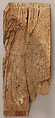 Fragmentary Carved Panel with a Saint, Wood; carved, originally painted