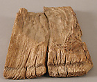 Fragmentary Carved Panel with a Saint, Wood; carved, originally painted