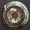 Plate, Stonepaste; painted in blue under transparent glaze ("Kubachi" ware)