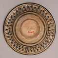 Dish, Stonepaste; underglaze painted