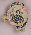 Fragment of a Bowl, Stonepaste; overglaze painted (mina'i)