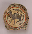 Fragment of a Bowl, Stonepaste; overglaze painted (mina'i)
