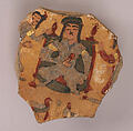 Fragment of a Bowl, Stonepaste; overglaze painted (mina'i)