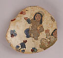 Fragment of a Bowl, Stonepaste; overglaze painted (mina'i)
