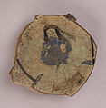 Fragment of a Bowl, Stonepaste; overglaze painted (mina'i)