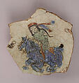 Fragment of a Bowl, Stonepaste; overglaze painted (mina'i)