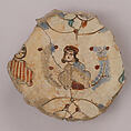 Fragment of a Bowl, Stonepaste; overglaze painted (mina'i)