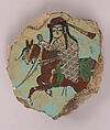 Fragment of a Bowl, Stonepaste; overglaze painted (mina'i)