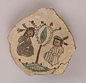Fragment of a Bowl, Stonepaste; overglaze painted (mina'i)