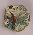 Fragment of a Bowl, Stonepaste; overglaze painted (mina'i)