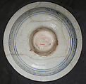 Dish, Stonepaste; underglaze painted