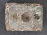 Inkstand, Earthenware; glazed