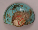 Fragment of a Bowl, Stonepaste; black slip painted under transparent glaze