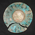 Dish, Stonepaste; underglaze painted
