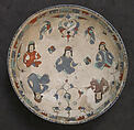Bowl, Stonepaste; overglaze painted (mina'i)