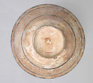Bowl, Composite body; underglaze painted in blue and black on white slip