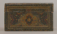 Box with Lid, Paste-board; painted and lacquered with varnish