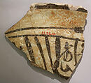 Ceramic Fragment, Stonepaste; underglaze painted