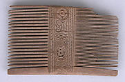 Comb, Wood; carved