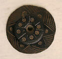 Spindle Whorl or Gaming Piece or Ornament, Stone; incised