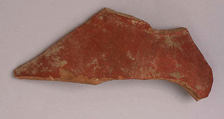 Fragment of a Red Slipped Ware, Earthenware; slipped