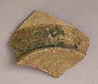 Glazed Ceramic Fragments: Splashed, Opacified White, and Green Glazed, Earthenware; glazed