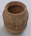 Jar, Earthenware; slip-covered, painted; unglazed