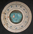 Dish, Stonepaste; underglaze painted