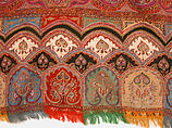 Shawl, Wool; embroidered