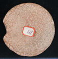 Bath Scraper, Earthenware; unglazed, molded in relief
