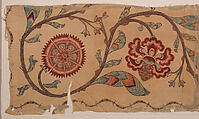 Textile Fragment, Cotton; painted