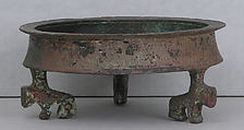 Incense Burner, Bronze, covered with silver alloy