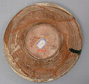 Bowl, Earthenware; white slip covered, glazed