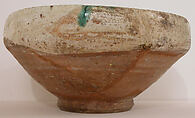 Bowl, Earthenware; white slip covered, glazed