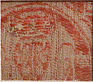 Textile Fragment, Silk, metal wrapped thread; lampas, brocaded