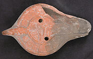 Lamp, Earthenware; molded