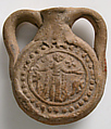 Ampulla (Flask) of Saint Menas, Earthenware; molded
