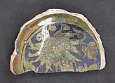 Ceramic Fragment, Stonepaste; underglaze painted