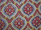 Cover, Linen, silk; plain weave, embroidered