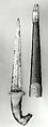 Dagger and Scabbard, Hilt: Jade; carved<br/>Blade: steel; damascened